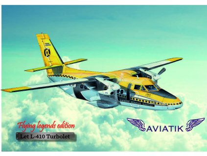 hliníkový poster s motivem letounu Let L 410 Turbolet