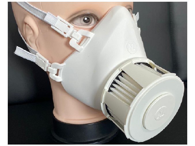Ochranná polomaska Respira Compact White s nanovláknovým filtrem