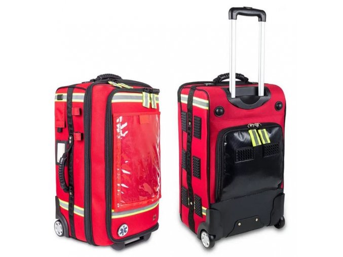 Velkokapacitní záchranářský batoh brašna s výsuvným madlem a USB portem EMERAIRS Trolley 66 l.