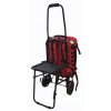 Skládací vozík se stoličkou Trolley pro batohy a brašny příklad použití