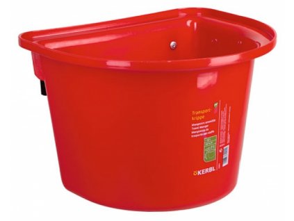 Závěsný kbelík na krmivo 12 l, bez madla, červený