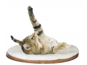 Nástěnné odpočívadlo pro kočky, bílé, oválné, 35 x 50 cm