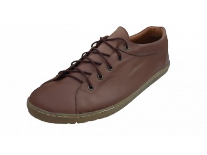 OK bare celoroční pánská barefoot obuv CORAL DARK BROWN BF 1900-188