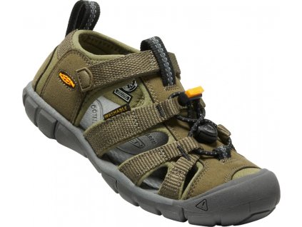 Keen sportovní sandály Seacamp II CNX Y Military Olive/Saffron