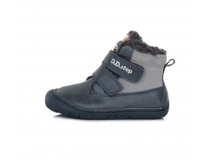 D.D.step chlapecké zimní barefoot boty W073-29+29M Royal Blue