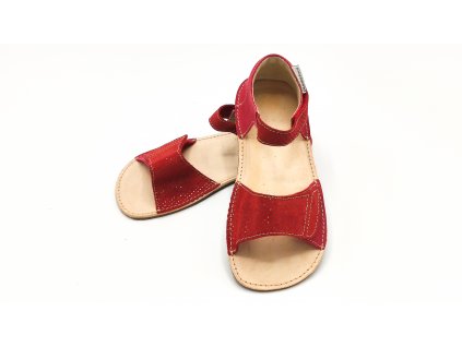 OKBarefoot dětské sandály Mirrisa D203/H červené