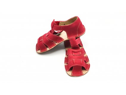 Okbarefoot dětské sandály Palm D201/H červené