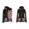 Softshelová bunda jaro podzim pro přední nošení černá kašmír Shara3