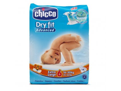 CHICCO Dry Fit Pleny jednorázové 6 Extra Large (16-30 kg) 14 ks