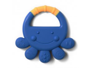 BABYONO Hryzačka silikónová chobotnica Vicky modrá 6m+