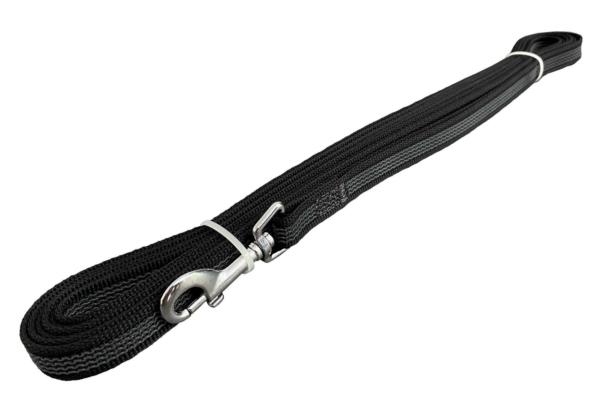 BAFPET Pogumovaná stopovacia vôdzka Farba: Čierna, Dĺžka: 20mm x 300cm 18515