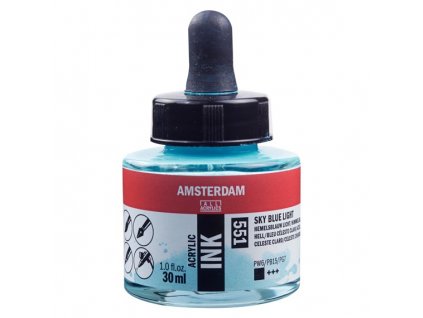 Akrylový inkoust Amsterdam - 551 Sky Blue Light