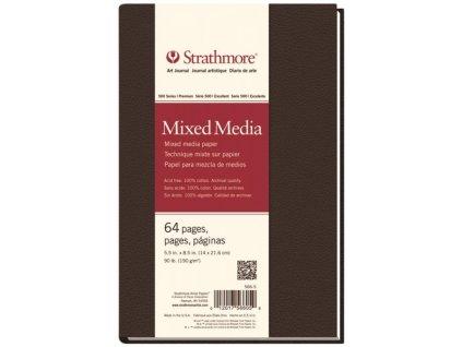 Skicák Strathmore Mixed Media v pevné vazbě 14 x 21,6 cm (A5), 190g, 64 listů