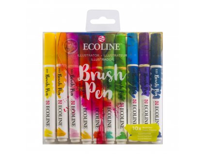 Sada Brush Pen Ecoline, ilustrační odstíny, 10 ks