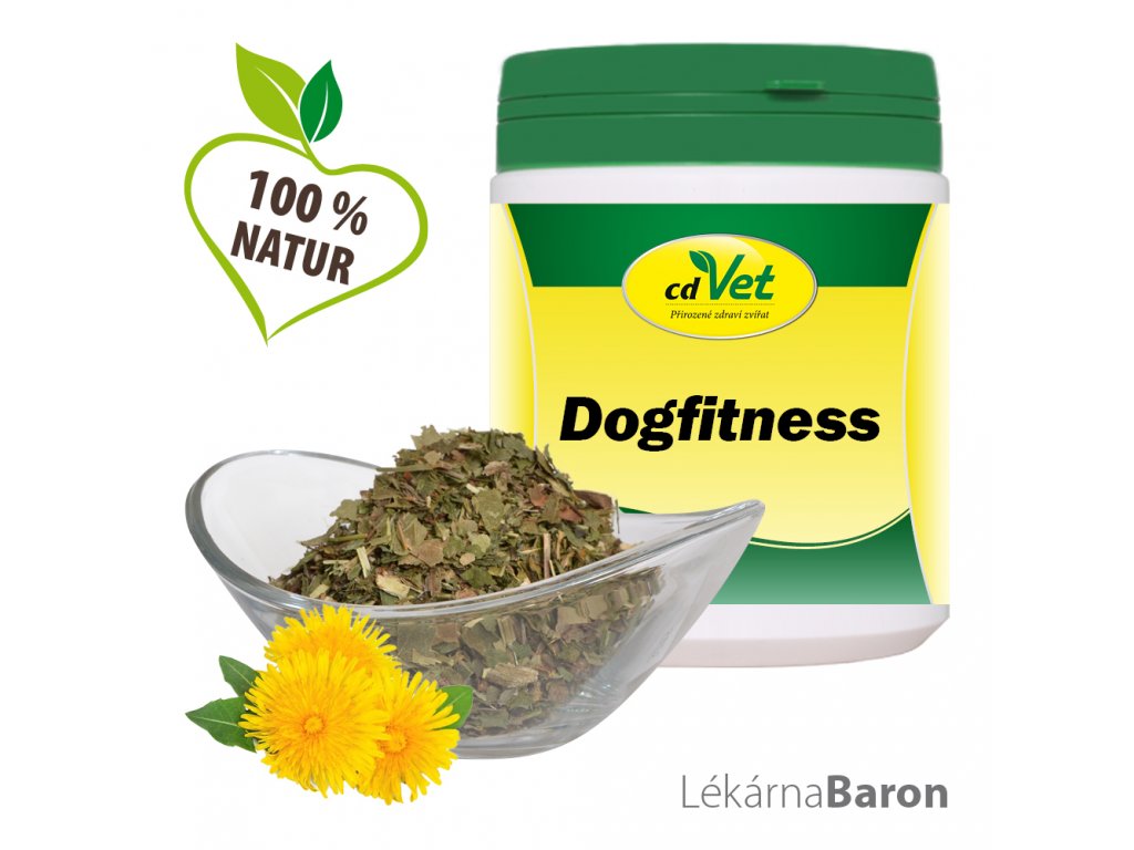 Přírodní doplněk stravy pro psy „Bylinkový Dogfitness - cdVet“ podporuje zdraví celého organismu.