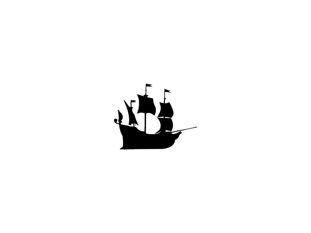 Pirátská loď - plastová šablona 227