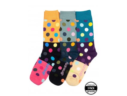 Ponožky Meatfly Lexy Orange dots, Triple pack