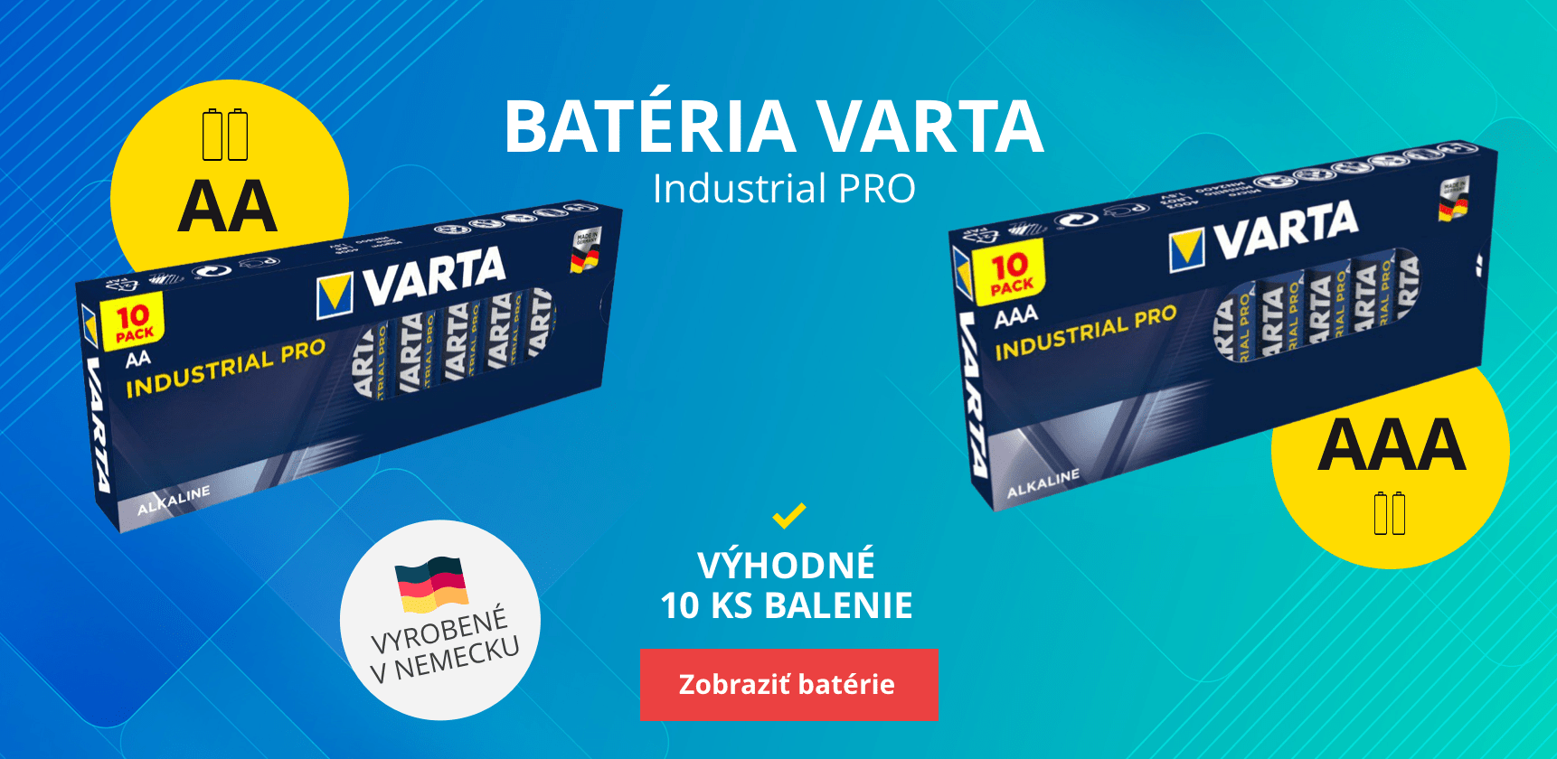 Batérie Varta Industrial PRO AA AAA