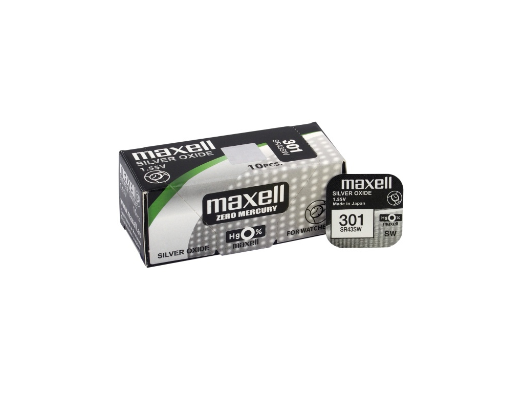 Batéria gombíková mini Maxell 301, 386, SR 43, 186