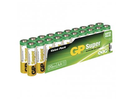 Baterie GP Super Alkaline AA LR6 20 ks balenie