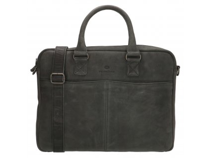 Kožená biznis taška na notebook Micmacbags malmö 15,6 inch (38 cm) - čierna