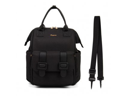LEQUEEN praktický batoh s odnímateľnou prednou taškou - čierny - 23L