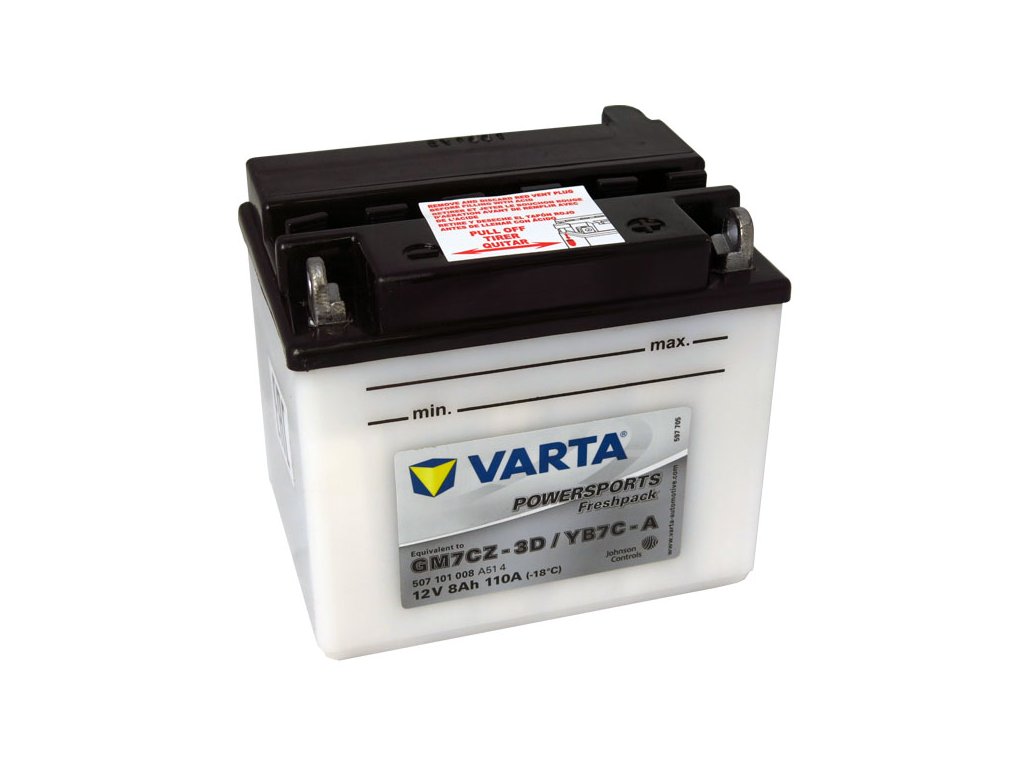 Motobatéria VARTA M7CZ-3D / B7C-A, 8Ah, 12V