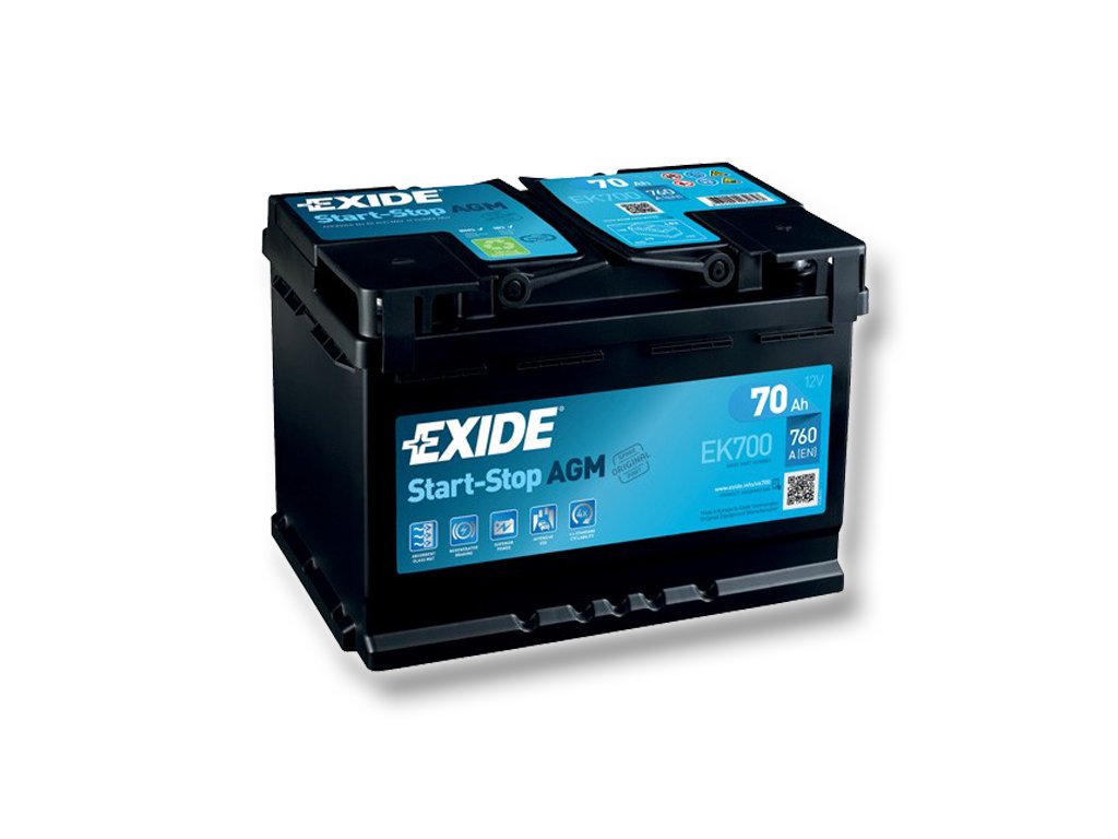 Autobatéria EXIDE START-STOP AGM 70Ah, 12V, EK700