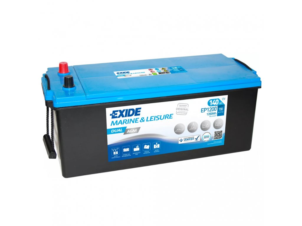 Trakčná batéria EXIDE DUAL AGM 140Ah, 12V, EP1200 (EP 1200)