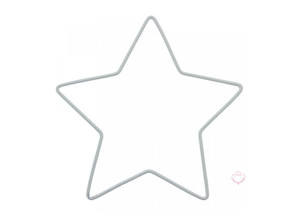 Kovová hvězda bílá - průměr 150 mm