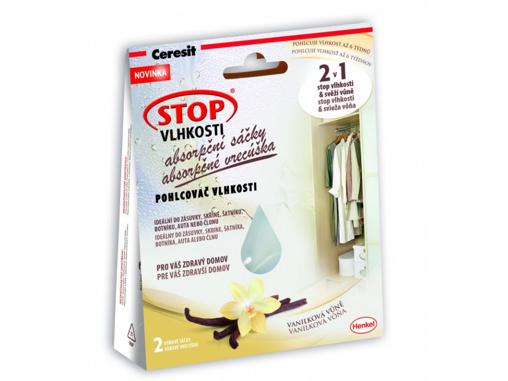 Ceresit STOP VLHKOSTI absorpční sáčky komfortní vanilka (2x50g)