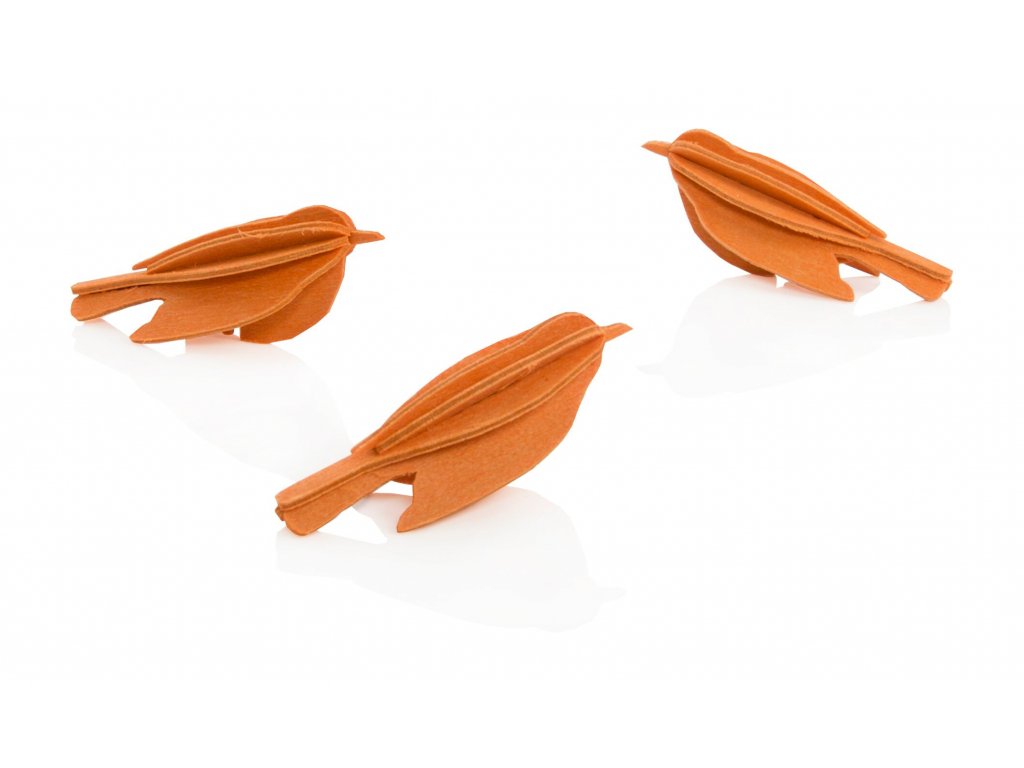 83 lovi mini ptacci 3 x 5 cm barva oranzova