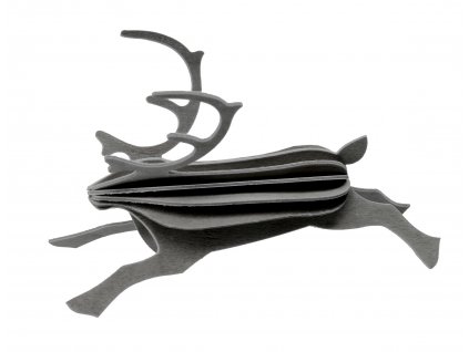 Reindeer 12 cm grey