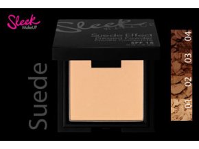 Sleek MakeUp SUEDE EFFECT PRESS POWDER Kompaktní pudr 2v1 (Odstín 03)