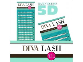 DIVA Nano Volume 5D řasy / D 0,07 (Délka 9 mm)