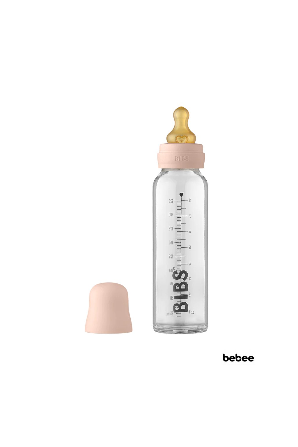 5014244 BIBS Baby Bottle sklenená fľaša 225ml Blush bebee.sk
