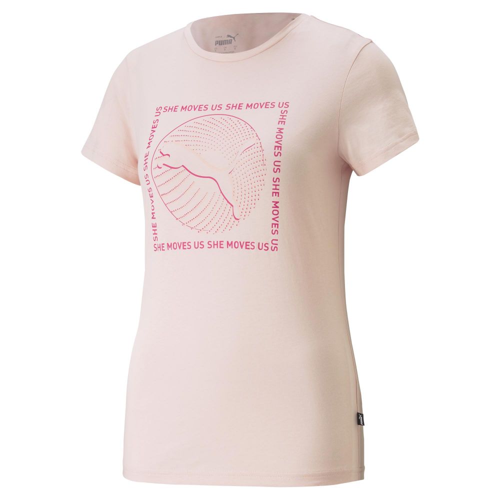 Puma tričko Graphics She Moves Us Tee pink Velikost: M