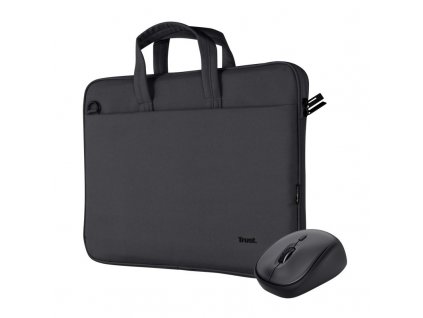 TRUST Sada taška na notebook 16" Notebook Bag + Bezdrôtová Myš, čierna