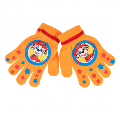 hw4079 detske rukavice paw patrol oranzove