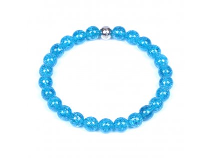 Luxusní pánský korálkový náramek Simple Aqua Blue modrý tyrkysový | Be Rare