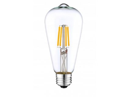 Dekoratívna LED žiarovka E27 6W ST64 teplá biela