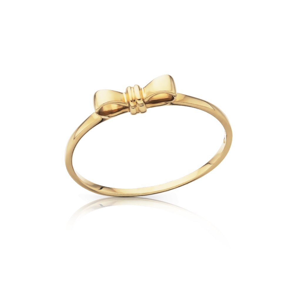 Prsten ze žlutého zlata Mini Bow
