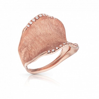 Prsten Fox z růžového zlata s diamanty
