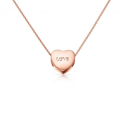 náhrdelník Heart Love z růžového zlata