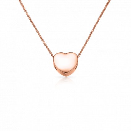 náhrdelník Heart Basic z růžového zlata