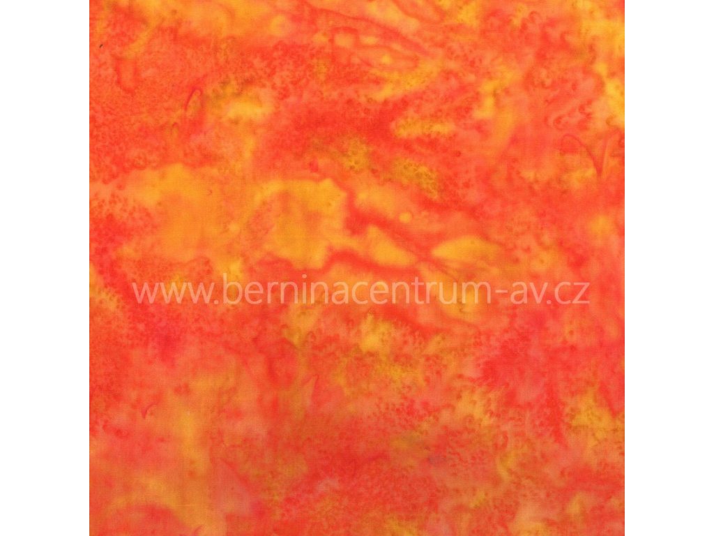 Hoffman 3018-224 bali batika oranžová bavlněná látka patchwork