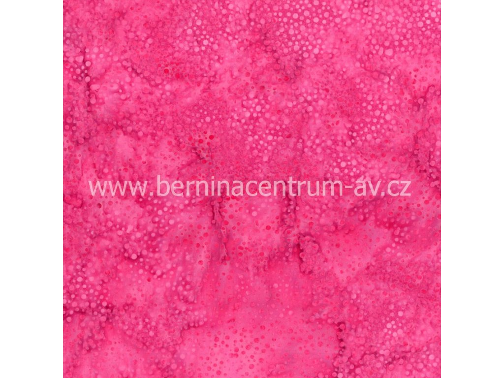 Hoffman 3019-028 bali batika puntík růžová bavlněná látka patchwork