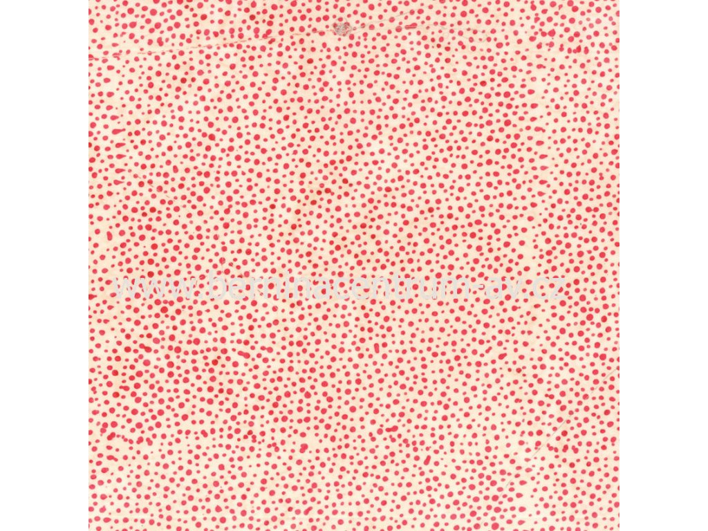 Hoffman 3019-095 bali batika puntík červená bavlněná látka patchwork