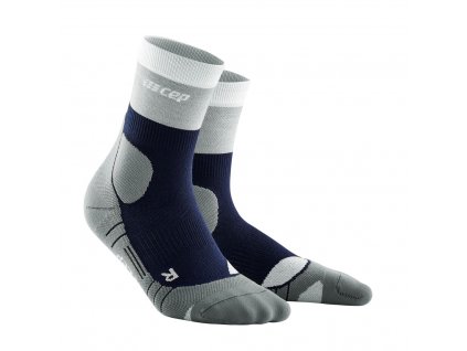 Vysoké outdoorové ponožky LIGHT MERINO pánské marineblue/grey III