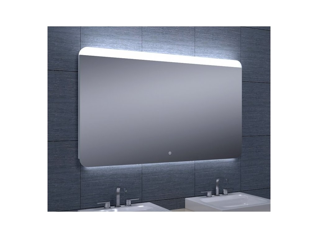 57 koupelnove zrcadlo besteco guru 120x70 cm s hornim a led podsviceni